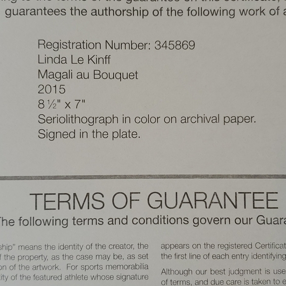 Linda Le Kinff, Magali au Bouquet seriolithograph - Picture 4 of 6